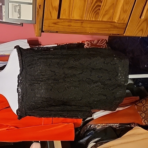 Lane Bryant Off-The-Shoulder Lace Overlay Blouse - Picture 2 of 3